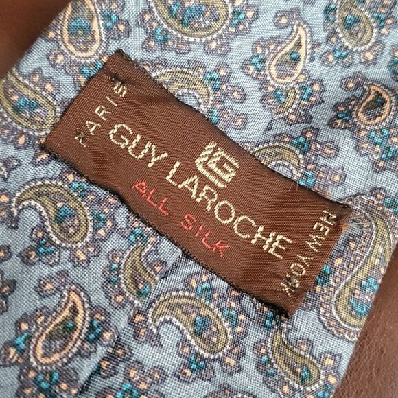 Guy Laroche | Paisley Silk Tie - Picture 3 of 5